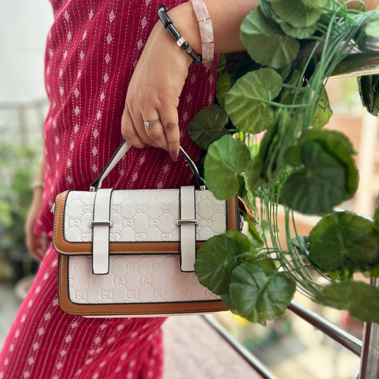 Allure Elite White Sling Bag